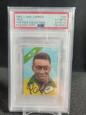 1962 Pele J. Dias Campos #20 - PSA 6, 10 Auto - Pop 1 - From The Pele Collection