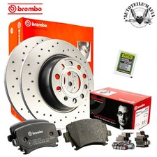 BREMBO Bremsensatz Sport Beläge + Petec Paste hinten für AUDI SEAT SKODA VW