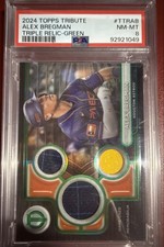 2024 Topps Tribute - Triple Relics Alex Bregman #TTR-AB Green /99 Tri color PSA