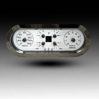 Intellitronix Analog Aurora Multi Gauge Set With White Faceplate AUR1001