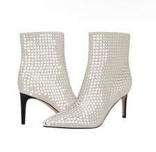 Nine West Women's Kepord Pointy Toe Stiletto Dress Booties Faux Suede(Size 5.5M)