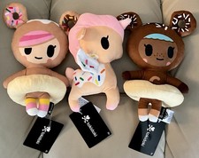 Tokidoki Set Of 3 Plushes Donutella, Chocotella Dolce 8 inches New With Tags
