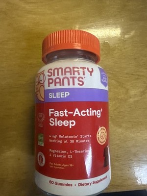 Sleep, Fast-Acting Sleep Gummies, For Adults Ages 18+, Blueberry Blackberry, 60