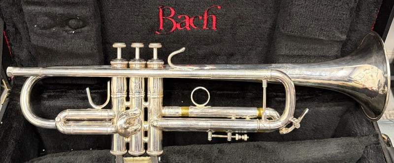 Bach Stradivarius Trumpet Model 37G, Silver Finish, Gold Brass Bell