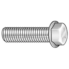 Class 8.8, M10-0.50 Flange Bolt, Zinc Plated Steel, 30 Mm L, 50 Pk,