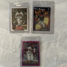 Michael Harris II 2023 Topps Holiday RC #H105, BABY BOOMERS #98BB-17, '24 CHROME