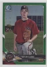 2018 Bowman Chrome Prospects Green Refractor 62/99 Taylor Clarke #BCP113 1u0