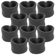 10Pcs Reusable Elastic Belt Loop Keepers Canvas Webbing Strap Retainers Black