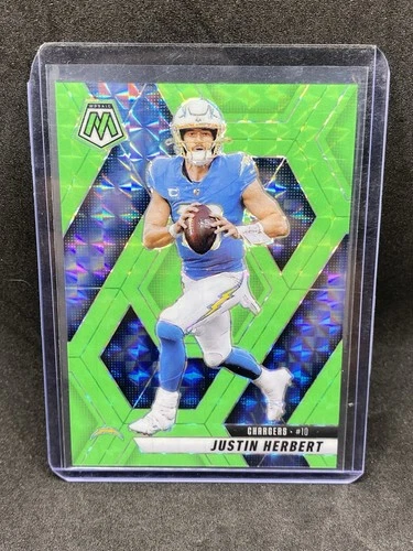 2025 Mosaic Justin Herbert Green Fluorescent Prizm /10 Chargers