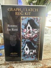 M.C.G Textiles Vintage Sealed 16x28 Rooms For Rent Graph N  Latch Rug Kit New