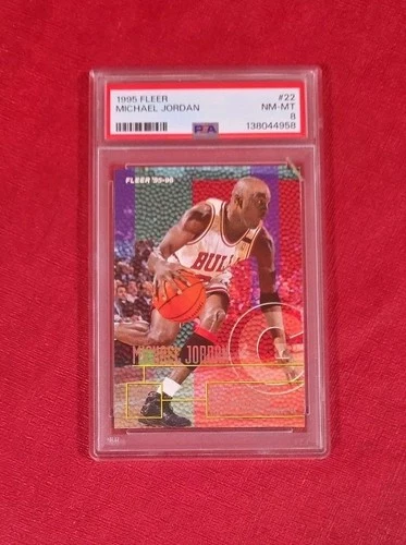 1995 Fleer #22 Michael Jordan Chicago Bulls NBA Card PSA 8