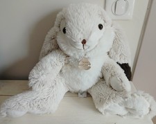 Histoire d'ours grand lapin écru beige 40 cm Marius doudou peluche