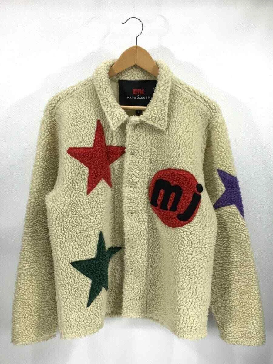 Fleece jacket/S/polyester/white/CPFM/cactus flare market/logo
