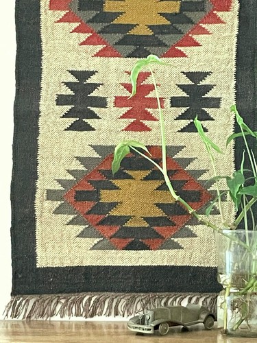 Vintage Art Wall Decor Aztec Southwestern Tapestry Wall Hanging Rug 2x3 Ft Wall - Picture 2 of 4