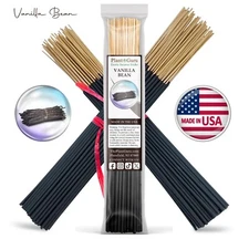 VANILLA BEAN Incense Sticks 11" Bulk Pack Wholesale Hand Dipped Lot