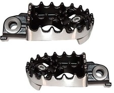 Supermoto Motocross Fußrasten Edelstahl + Schleifer KTM HUSQVARNA HUSABERG BETA