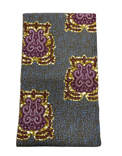 Tessuto Ankara stampa cera africana 100% cotone 6 iarde nuovo artigianale/abito/gonna nuovo!! - Foto 4 di 9