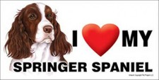 I Heart Love my SPRINGER SPANIEL Car Fridge Dog Magnet 4x8 USA Waterproof