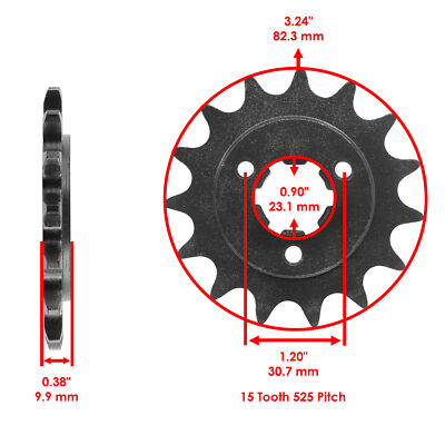 パーツ FD, RD,chain, sprocket Caltric Front Drive Chain Sprocket for Suzuki 27511-31D00 Teeth 15
