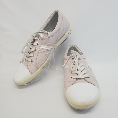 Ecco Shoes White Pink Street Golf Sneaker Casual Rubber Cleats Size 39 Womens 