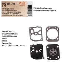 Stihl Original 11430071703 Vergaserkomponentensatz MS231 / MS231C-BE / MS251