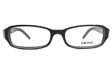 DKNY Eyeglasses Frame DY4533 3197 Shiny Black White Rectangle Full Rim 50-16-135