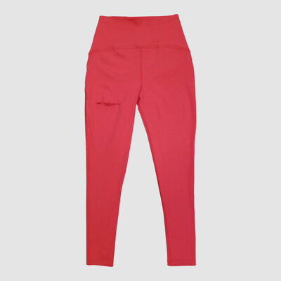 Beyond Yoga Women Red Powerbeyond High-Waist Performance Midi Legging Pants Sz S