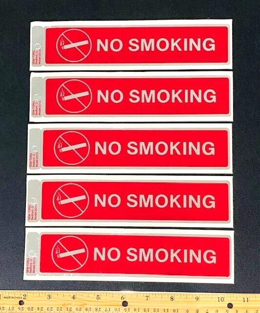 special cigarette price SPECIAL!! ⭐5 FOR 1 PRICE⭐ NO CIGARETTE SMOKING RED BUSINESS DECALS STICKER  SIGNS