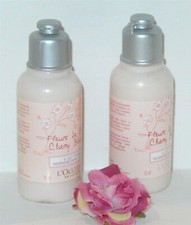 2 L'OCCITANE CHERRY BLOSSOM SHIMMERING BODY LOTION TRAVEL SZ 35ML/1.1 FL OZ EA
