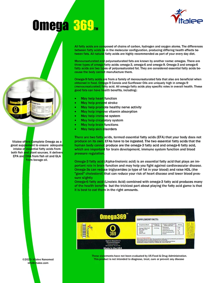 Advanced Omega369  EPA, DHA and GLA (Softgel 2 bottle) - Image 4 of 4