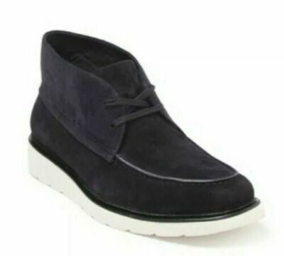 VINCE MEN BLACK LEATHER SUEDE CHUKKA ANKLE BOOTS SIZE 12 M  display picture 3