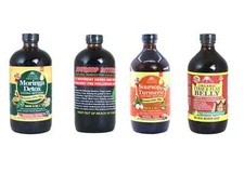 4 PACK Soursop Bitters, OrganicFlat Belly, Moringa Detox, Soursop Turmeric 16oz