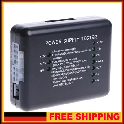 Tragbarer Computer 20/24 Pin ATX SATA HDD Netzteil Tester Checker Meter