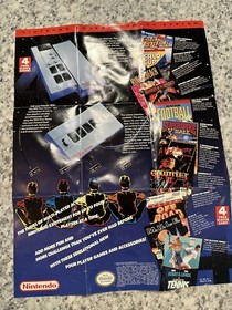 2 Nintendo NES Poster Insert Now You&rsquo;re Playing With Power Satellite Four Score