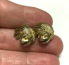 Vintage Crazy Hair TWINS BROOCH Gold Topaz Rhinestone Eyes THING 1 THING 2 H21k