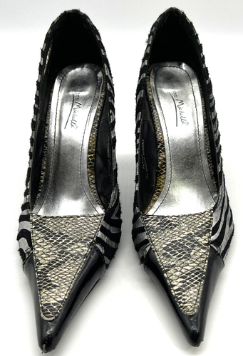 Anne Michelle Fly 68 Womens Size 8 Zebra Snake Print Pointed Toe Stiletto Heels - Picture 3 of 7