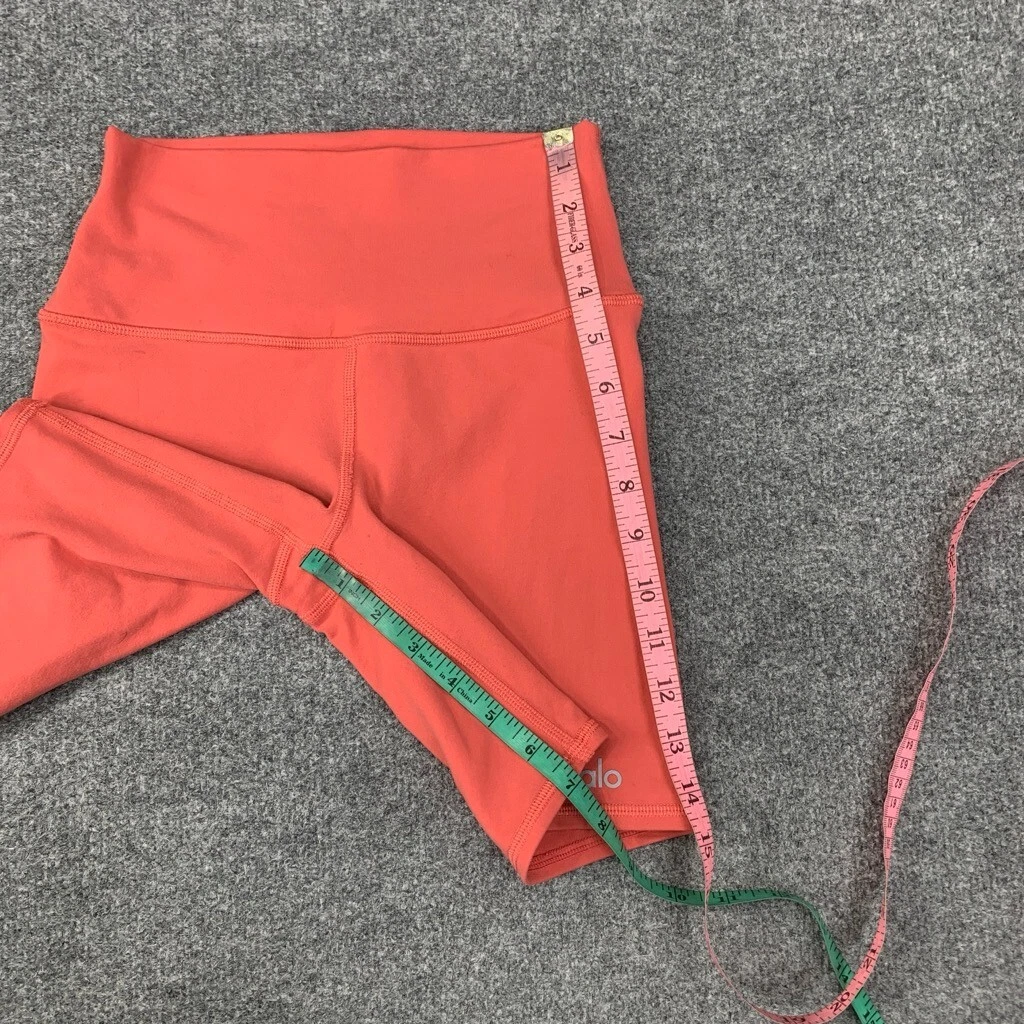 alo-yoga nectarine airbrush high waist bike stretch shorts
