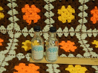Maple Grove Inc. [St. Johnsbury, VT] 1.6oz Glass Syrup Bottles w/ Metal Caps