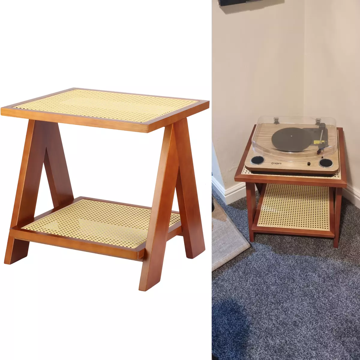 Record Player Stand Table Vinyl Record Storage Rack Printer Media