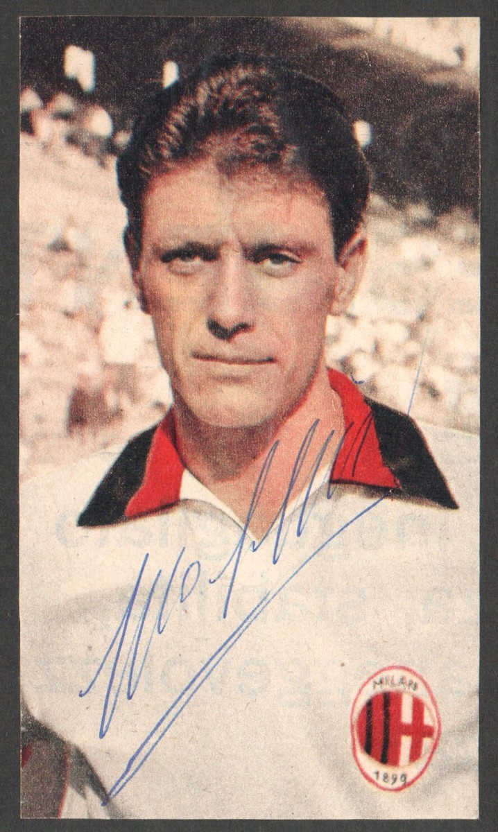 Cesare Maldini & William Negri Signed Photo ITALY AC MILAN