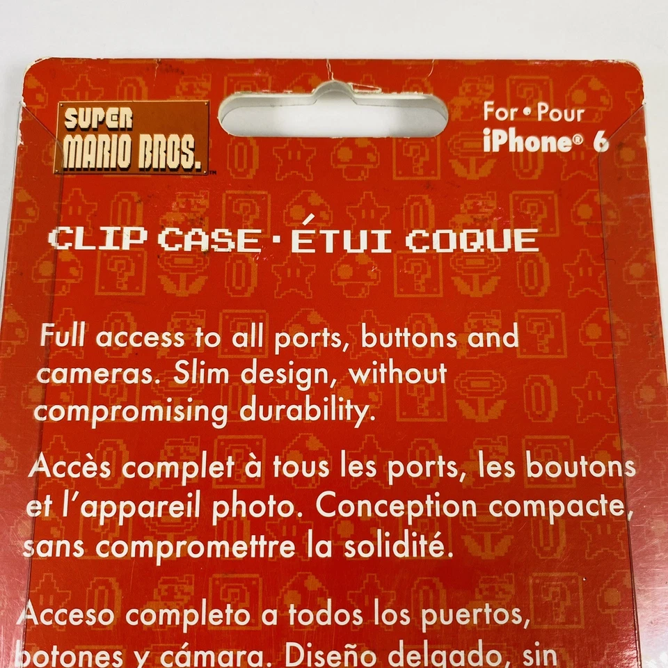 PDP Super Mario Bros  iPhone 6 Clip Case Cover - Factory Sealed - Nintendo 8-Bit - Image 4 of 4