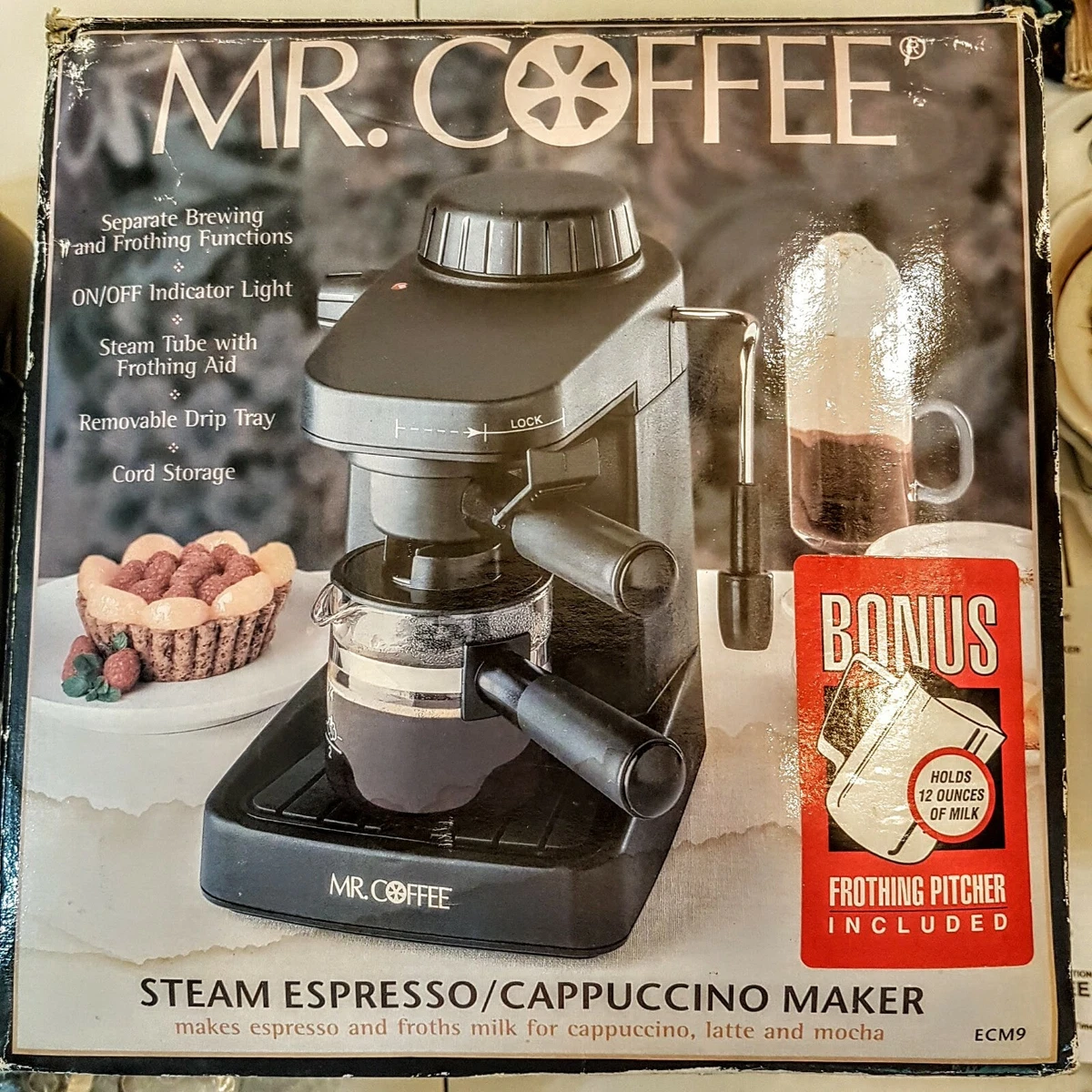 Mr. Coffee - Espresso and Cappuccino Maker Latte Milk Steamer ECMP40