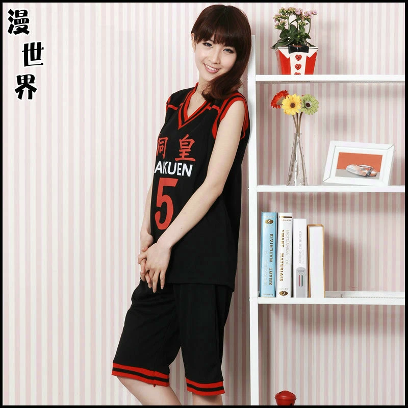 Camiseta deportiva Kuroko's Basket Gakuen Aomine Daiki No.5 Cosplay Uniforme Trajes deportivos Nueva Foto 3 de 4