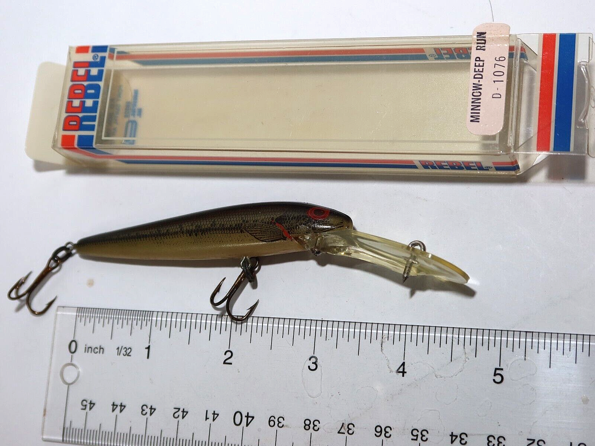 Rebel Minnow Naturalized Baby Bass Spoon Bill Fishing Lure 3 1/2" D1076 |  eBay