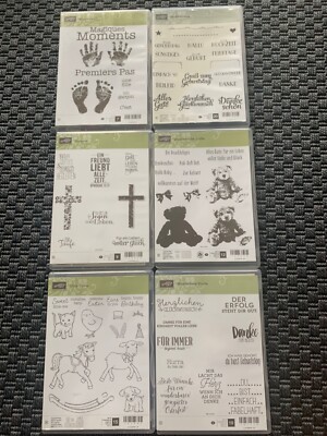 Verschiedene Stampin up Stempelsets: BabyGruß,Liebe, handabdruck