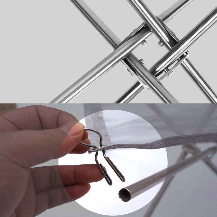 Folding Stainless Steel Mesh Open Fire Pit Camping Hiking Outdoor