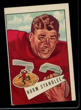 1952 Bowman Large Football #42 Norm Standlee 49ers Miscut LOOK! SV