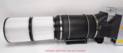 Antminer IceRiver S19 S19j XP E9 S19K Dual Filter Attachment 8" Fan Carbon Fiber