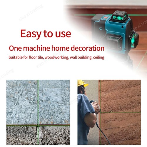 Makita Laser Level 16 Green Lines Self-Leveling 360 Powerful High Precision - Foto 6 di 13