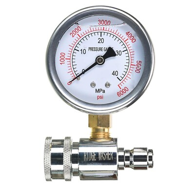 #ad Pressure Washer Gauge with 3 8 Inch Quick Connect Socket and Plug 6000 PSI $34.88